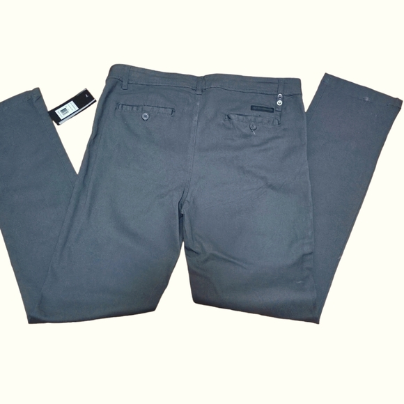 GALAXY by HARVIC Men's Super Stretch Slim Fit Chino Pants Dk Gray 32W 32L - Picture 9 of 10